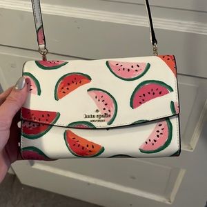 NWOT Kate Spade Cross Body Wallet Bag watermelon print